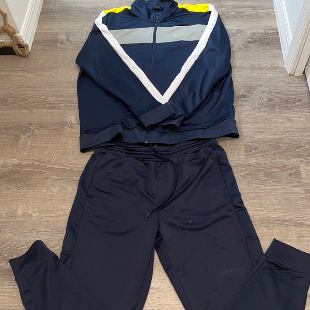 Oakley Men’s Full Zip Jacket Sweatshirt Sweatpants Pants Jogging Set XXL